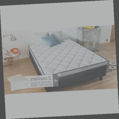 dormipur lot de 2 oreillers à mémoire de forme dreamer 60x60cm