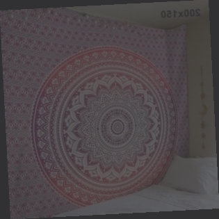 drap mural mandala noir et blanc