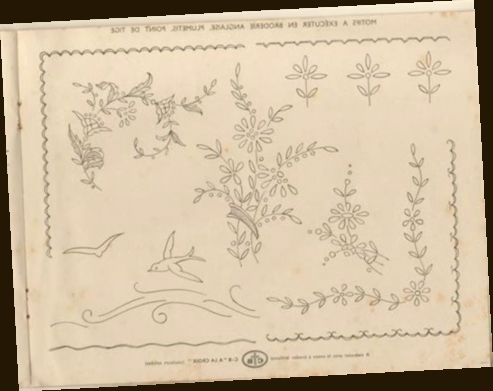 drap broderie florale au ruban