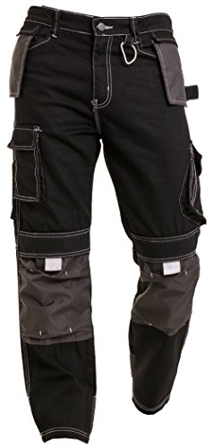 Qaswa Homme Pantalon De Travail Cargo Genouillres Avec Poches Work Wear.jpg