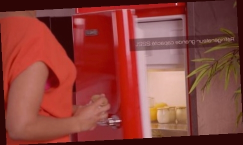 refrigerateur rouge but