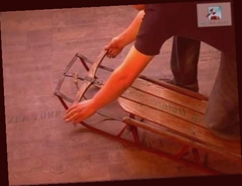 luge en bois décoration