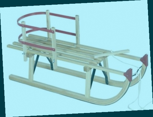 luge en bois vintage