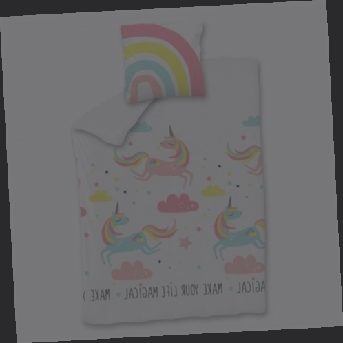coussin fille licorne