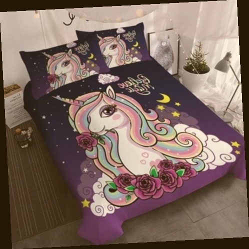 coussin fille licorne