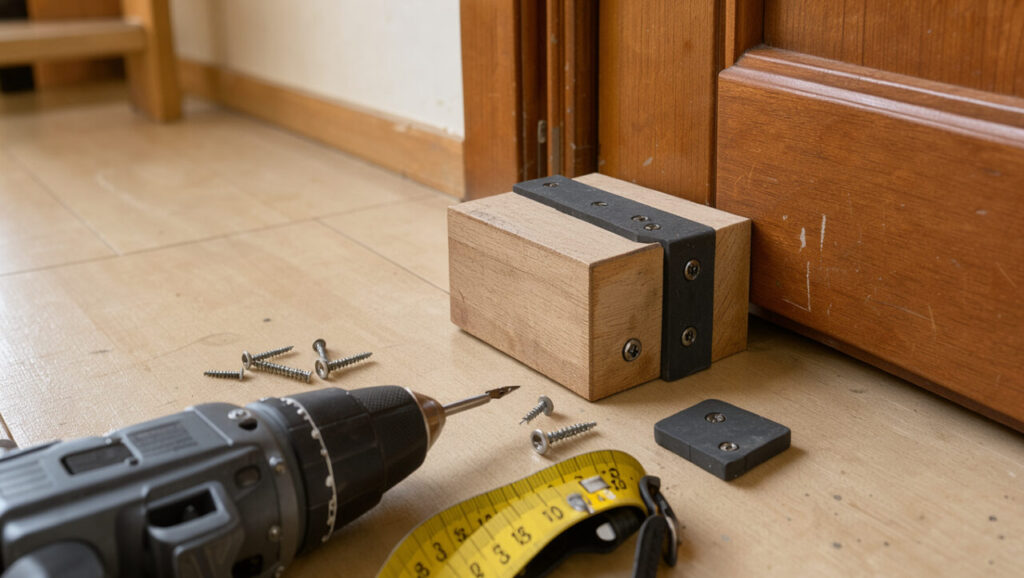 Bricolage : fabriquer et installer une butée de porte efficace sans abîmer murs ni sols
